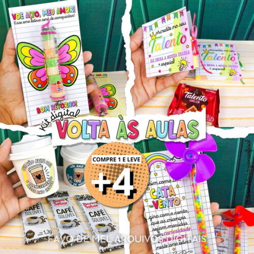 Kit Digital Volta às Aulas 2025 - Lembrancinhas Png Dxf
