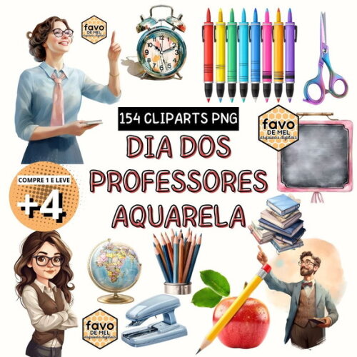 Mega Pack Dia dos Professores Aquarela (ma)