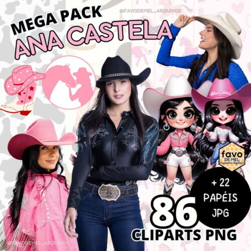 Mega Pack Digital Ana Castela - Cowgirl Boiadeira Rosa