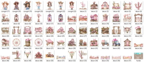 Mega Pack Digital Cowgirl Boiadeira Menina Aquarela
