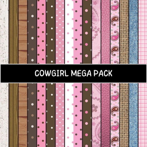 Mega Pack Digital Cowgirl Boiadeira Menina Aquarela