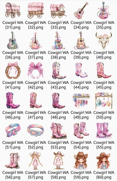 Mega Pack Digital Cowgirl Boiadeira Pink - Velho Oeste (wa)