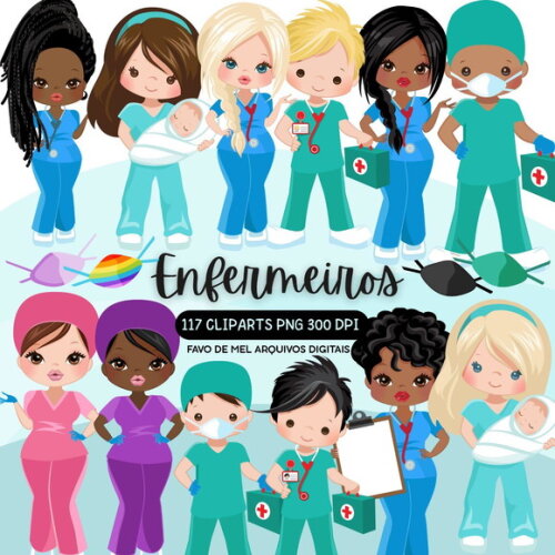 Mega Pack Digital Enfermeiros Enfermeiras Png Scrapbook