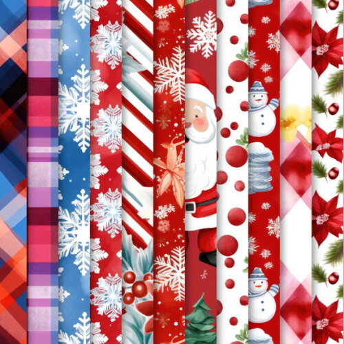 Pack Digital Papéis Natal - 145 Papéis Digitais Jpg