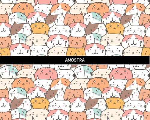 Papel Digital Animais Cute Kawaii Fundo Estampa Fofa