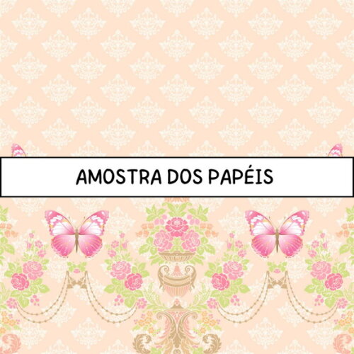 Papel Digital Borboletas Aquarela - Beautiful Butterfly