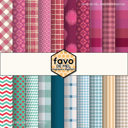 Papel Digital Cerejas - Estampas Fundos e Composês Jpg