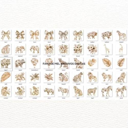 Papel Digital Chá de Bebê Bege Neutro Toile Du Jouy Aquarela