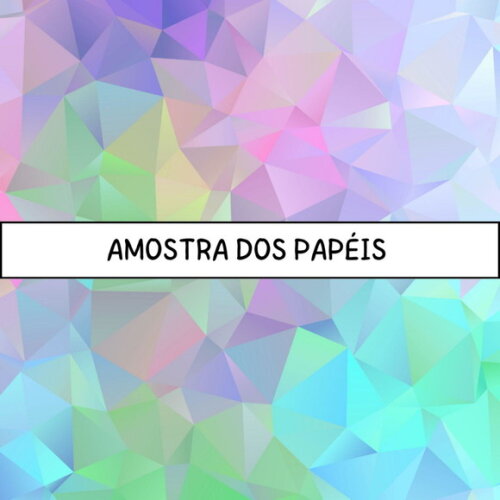 Papel Digital Cristal Holográfico - Crystal Low Poly