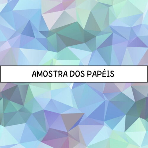 Papel Digital Cristal Holográfico - Crystal Low Poly