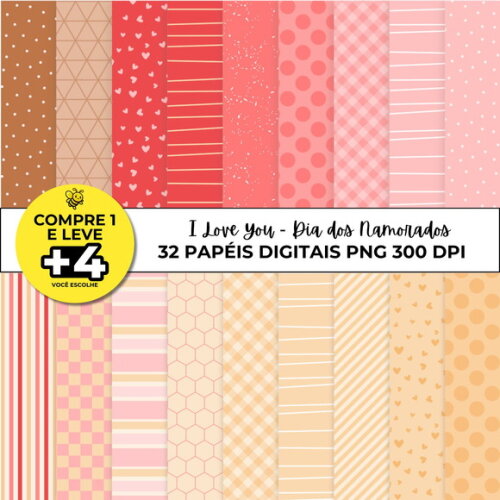 Papel Digital Dia dos Namorados - I Love You