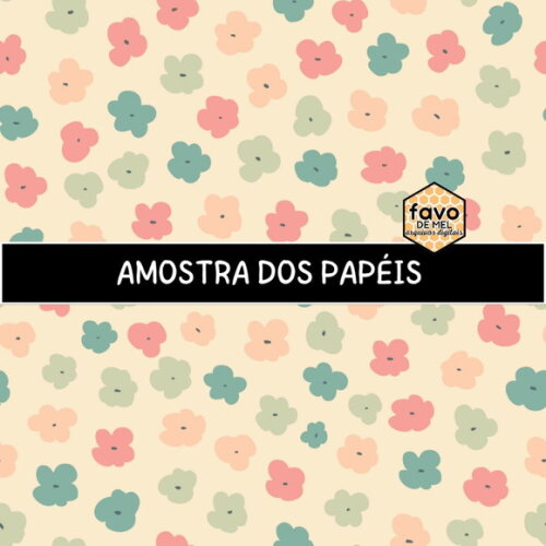 Papel Digital Estampa de Florzinhas - Floral Pattern