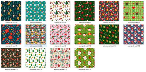 Papel Digital Estampas de Natal Fofinho Jpg