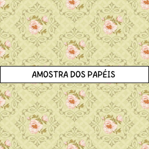 Papel Digital Floral Jardim Shabby Chic - Beautiful Garden
