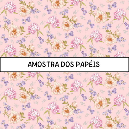 Papel Digital Floral Jardim Shabby Chic - Beautiful Garden