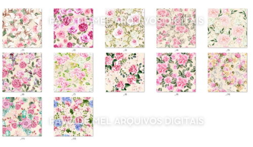 Papel Digital Floral Pink Jpg (pague 1 Leve +4)