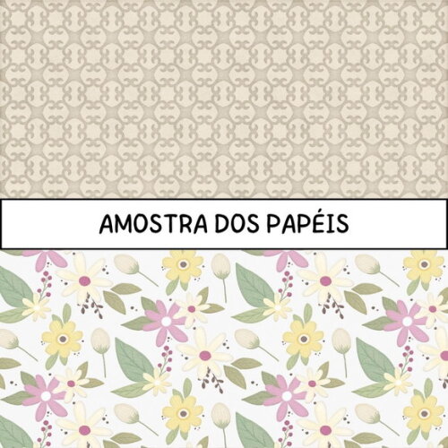 Papel Digital Floral Suave - Flowers