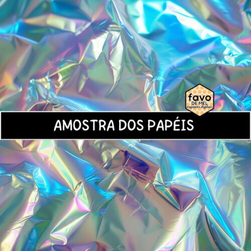 Papel Digital Foil Holográfico - Holographic Pattern