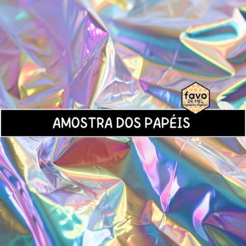 Papel Digital Foil Holográfico - Holographic Pattern
