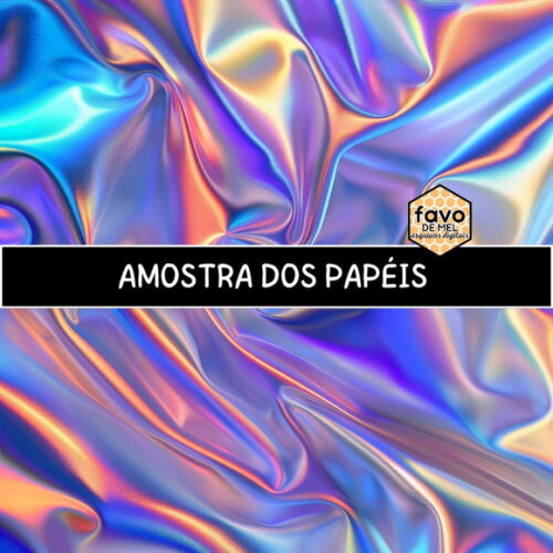 Papel Digital Foil Holográfico - Holographic Pattern