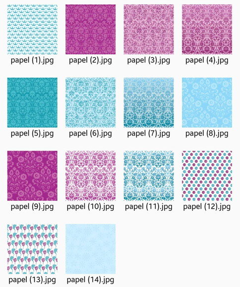 Papel Digital Frozen Glitter com Elementos Silhueta Jpg Png
