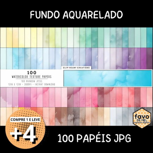 Papel Digital Fundo Textura Aquarela Aquarelado