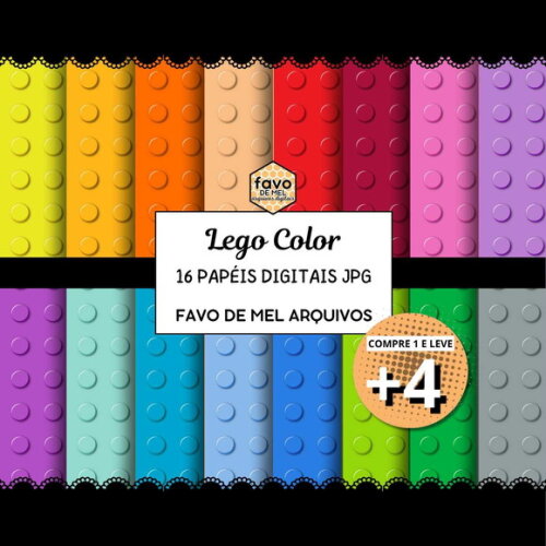 Papel Digital Lego 02 Jpg Lego Colorido