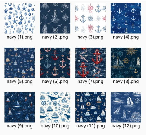 Papel Digital Marinha - Estampa Náutica Navy Jpg