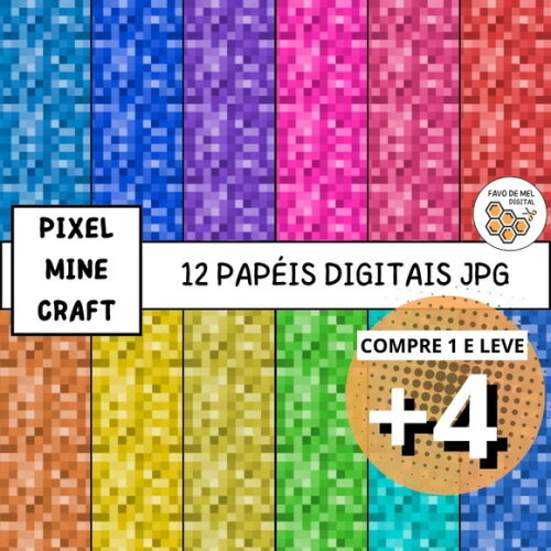 Papel Digital Minecraft Pixel