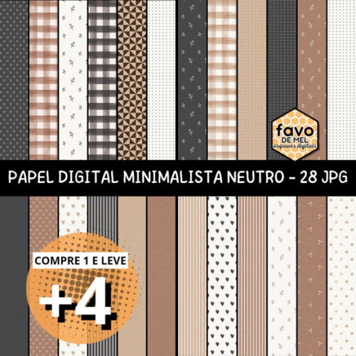 Papel Digital Minimalista Neutro