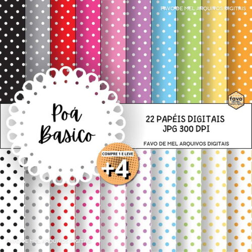 Papel Digital Poá Básico Jpg (pague 1 Leve 5)