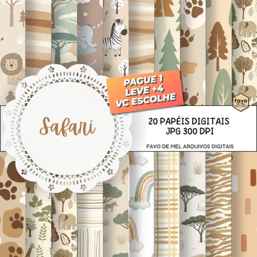 Papel Digital Safari Minimalista
