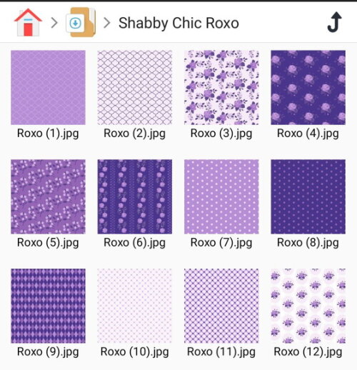 Papel Digital Shabby Chic Floral Roxo (qd)