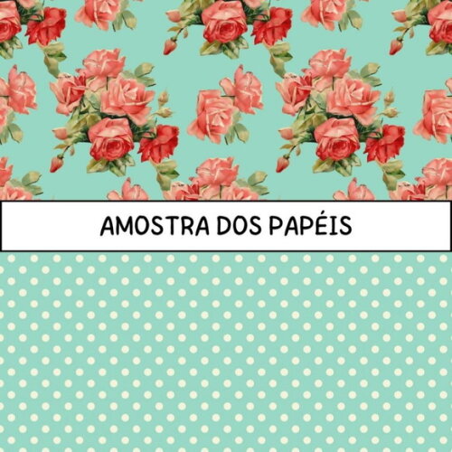 Papel Digital Shabby Chic Menta