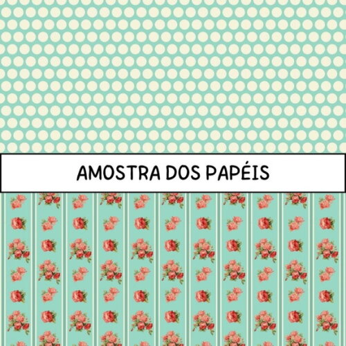 Papel Digital Shabby Chic Menta