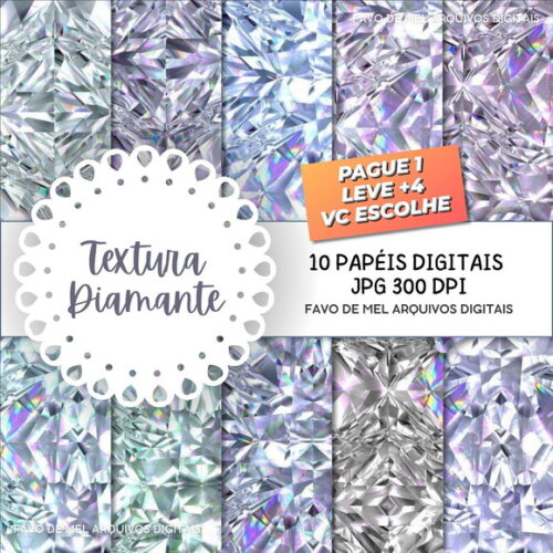 Papel Digital Textura Diamante Jpg (pague 1 Leve +4)