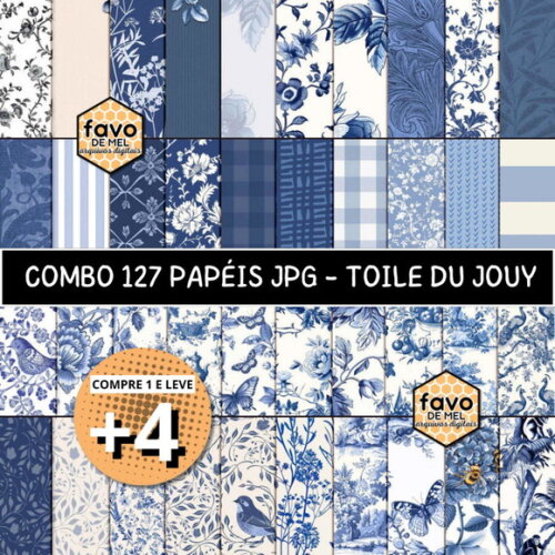 Papel Digital Toile Du Jouy - Combo 127 Papéis