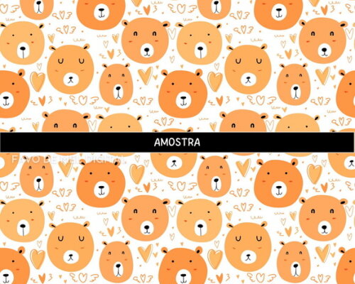 Papel Digital Ursinhos Kawaii 2 Fundo Jpg Estampa de Ursinho