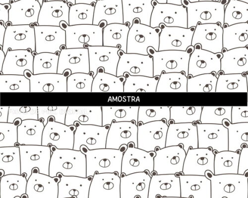 Papel Digital Ursinhos Kawaii Fundo Jpg Estampa de Ursinho
