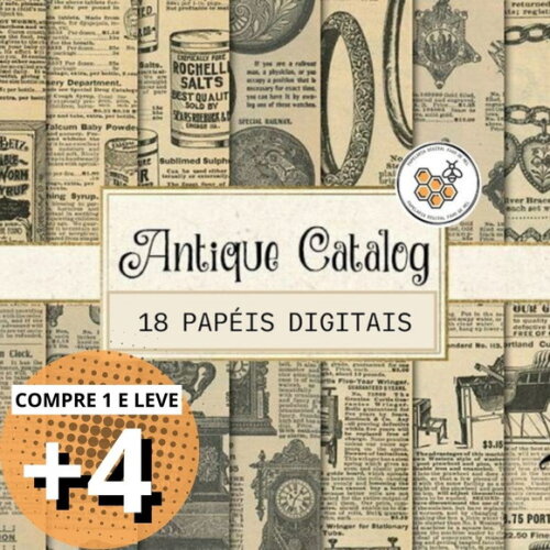 Papel Digital Vintage 05 Jornal Antigo Vintage