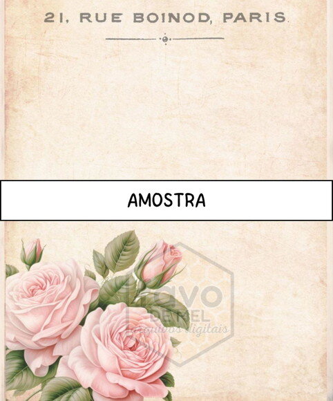 Papel Digital Vintage 102 - Tea In Bloom | Chá Floral