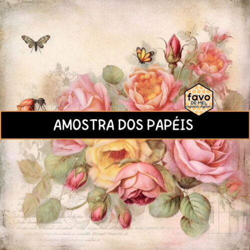 Papel Digital Vintage 103 Rosas - Smooth Roses