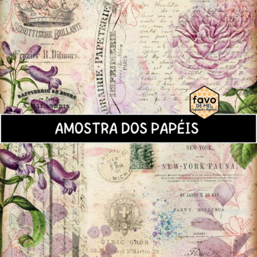 Papel Digital Vintage 105 - Botanical Shabby