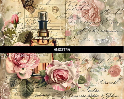 Papel Digital Vintage 114 Victorian Perfume (pague 1 Leve +4