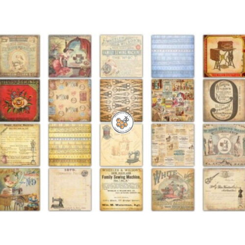 Papel Digital Vintage 22 - Costura Vintage (sewing)