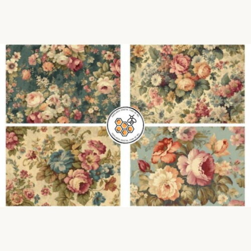 Papel Digital Vintage 36 - Floral Vintage Flowers