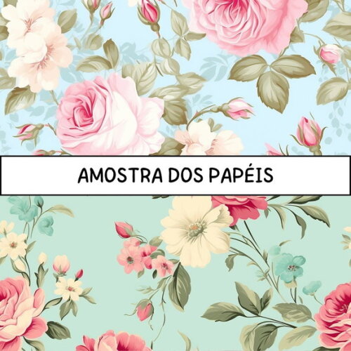 Papel Digital Vintage 52 - Floral