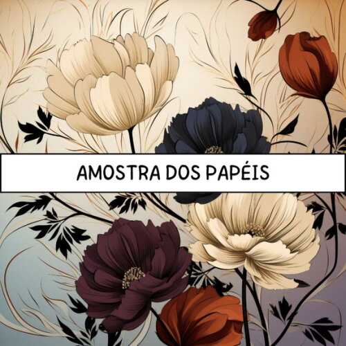 Papel Digital Vintage 54 - Floral Grace - Neutro