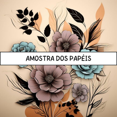 Papel Digital Vintage 54 - Floral Grace - Neutro