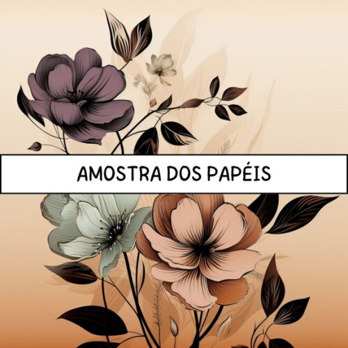Papel Digital Vintage 54 - Floral Grace - Neutro